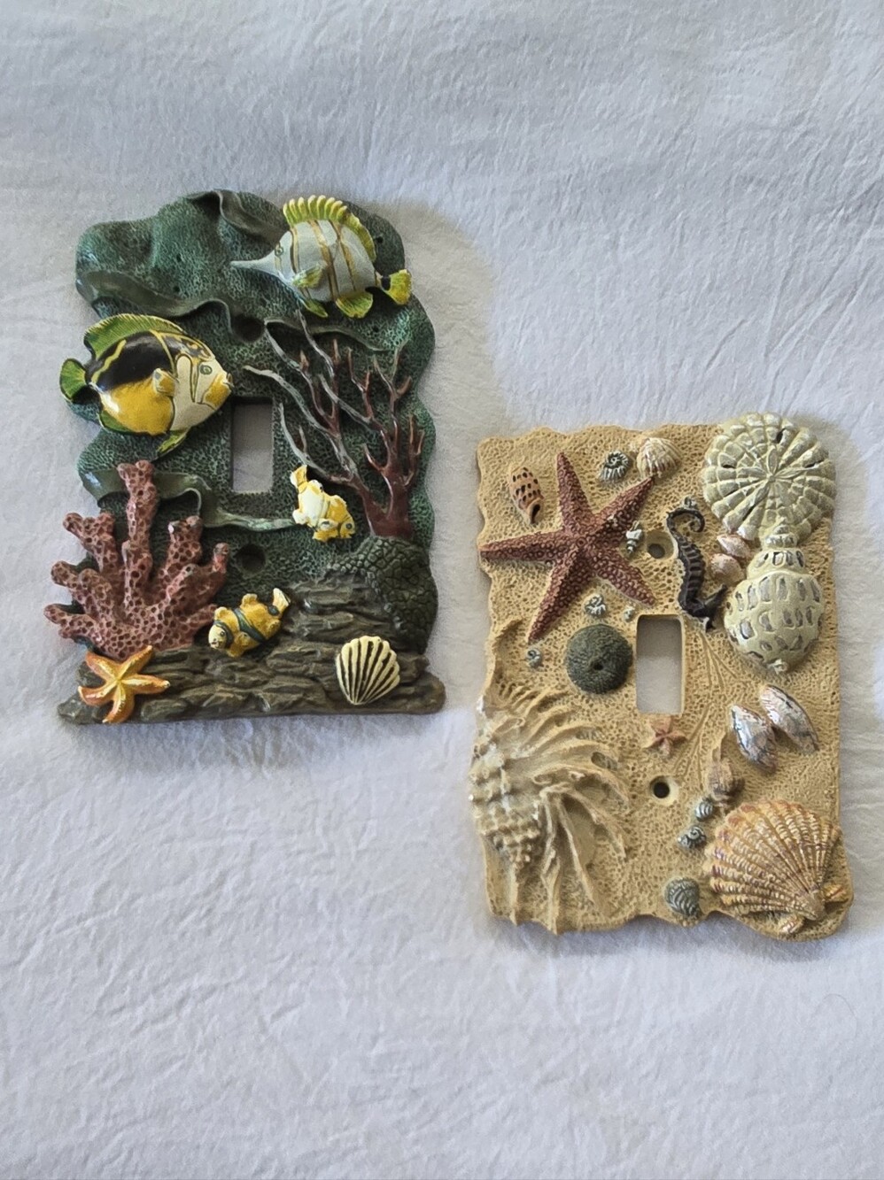 Coastal Coral Reef Light Switch Cover - Green & Tan